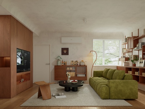  中古风客餐厅3d模型 