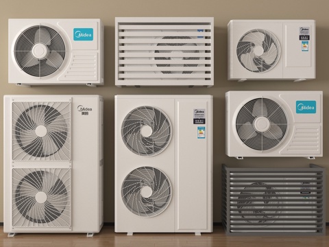 现代空调外机 空调压缩机 外机保护罩su模型