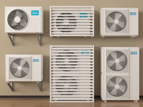 现代空调外机 外机保护罩su模型