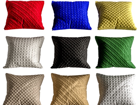  造型抱枕 方形抱枕 沙发抱枕 布艺抱枕3d模型 