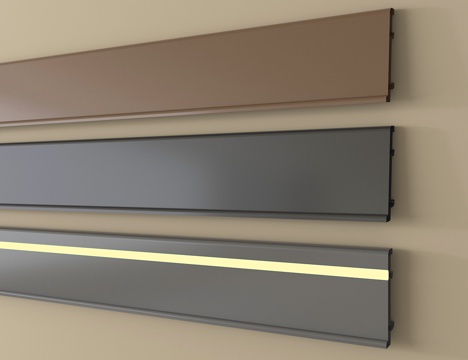 现代踢脚线 踢脚线 金属踢脚线su模型