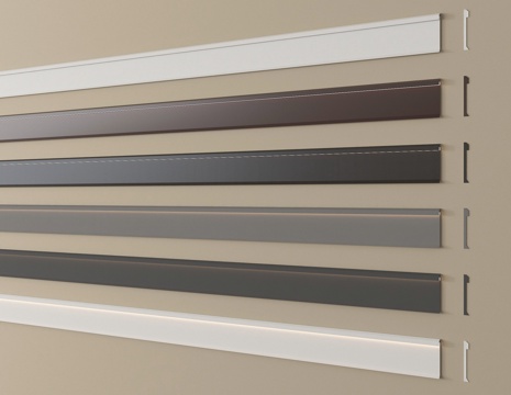 现代踢脚线 金属踢脚线su模型