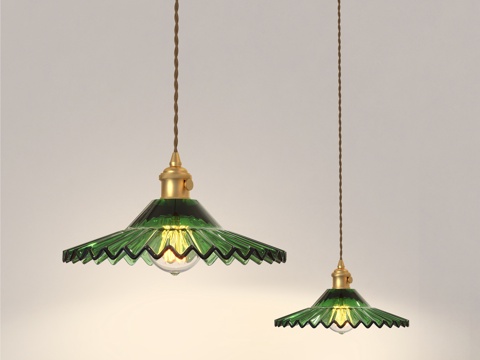 中古风吊灯 轻法式吊灯 复古吊灯 餐厅吊灯 卧室床头灯su模型