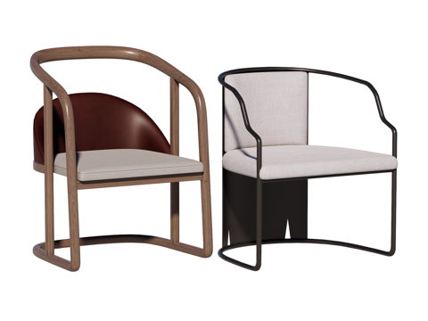 中式椅 红木家具su模型