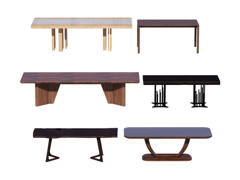 长桌 餐桌 茶桌 会议桌su模型