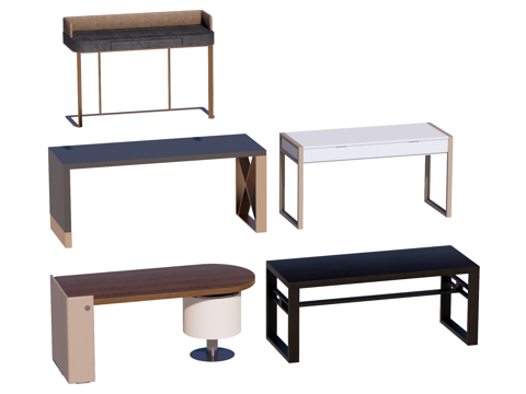 书桌 办公桌su模型