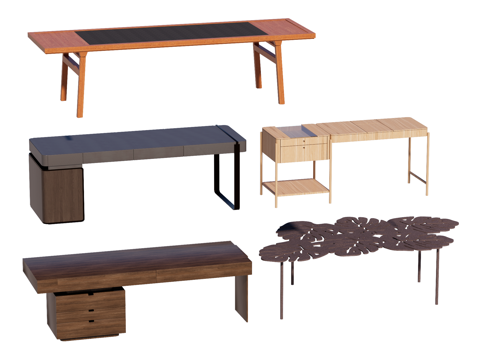 书桌 办公桌su模型