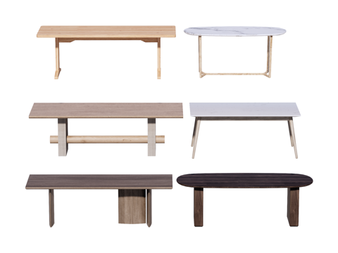 长桌 餐桌 茶桌 会议桌su模型