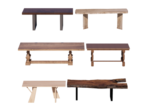 长桌 餐桌 茶桌 会议桌su模型