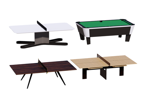 球桌 乒乓球桌su模型