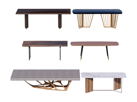 长桌 餐桌 茶桌 会议桌su模型