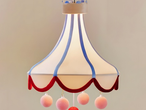 儿童房吊灯 卡通吊灯 马戏团吊灯 奶油风吊灯su模型