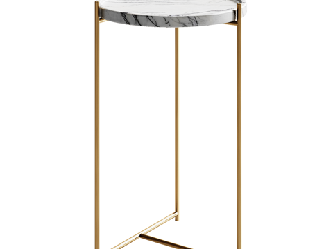  现代简约轻奢茶几 茶几 简约轻奢茶几 圆形茶几3d模型 