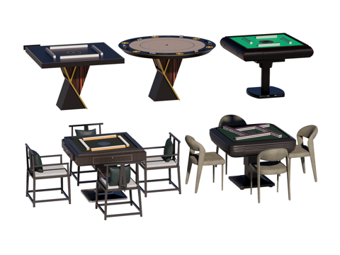 牌桌 麻将桌su模型