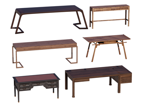 书桌 办公桌su模型