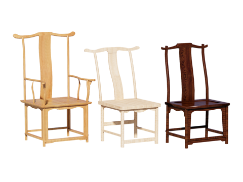 中式椅 红木家具su模型