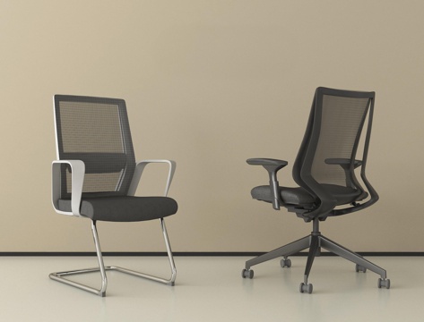 现代办公椅 休闲椅  会议椅 扶手椅 带滑轮su模型