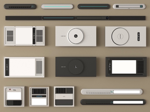 现代浴霸 集成浴霸 排风取暖器 风暖机 浴霸出风口 线型浴霸su模型