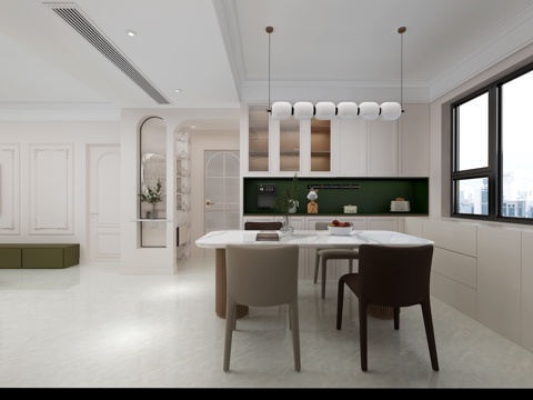  奶油法式3d模型 