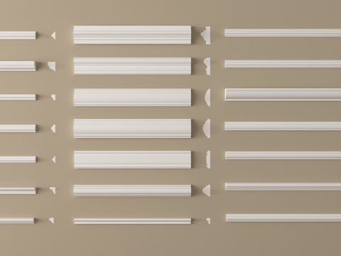 现代石膏线 石膏线条角线 装饰线条角线su模型