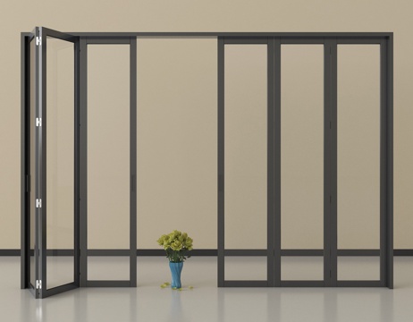 现代折叠门 玻璃门 阳台折叠门 厨房玻璃门su模型