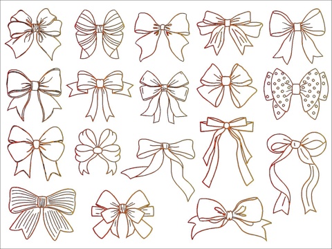 蝴蝶结cad施工图