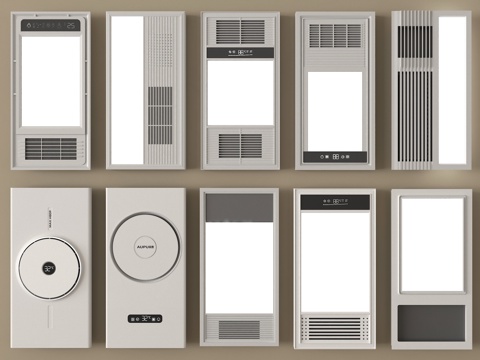 现代浴霸 集成浴霸 排风取暖器 风暖机 浴霸出风口su模型