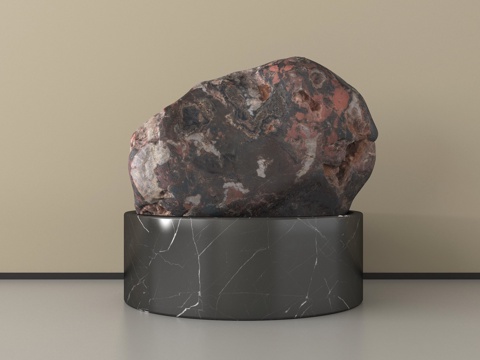 现代室内景观 景观装饰石  装饰摆件su模型