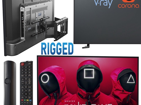  三星UE43TU7002U电视安装架3d模型 