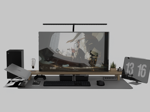 电脑桌面su模型