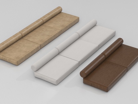 现代坐垫 沙发坐垫 卡座坐垫su模型