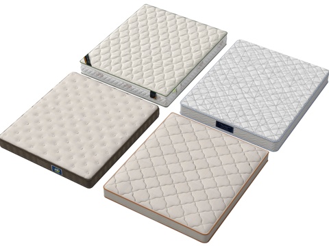 现代床品 床垫su模型