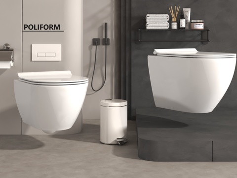 现代马桶 智能马桶 坐便器su模型