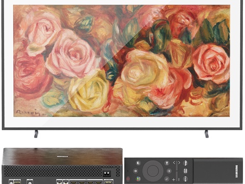  现代意式极简三星智能支架壁画电视3d模型 