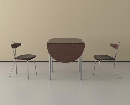 现代桌椅组合 休闲桌椅su模型