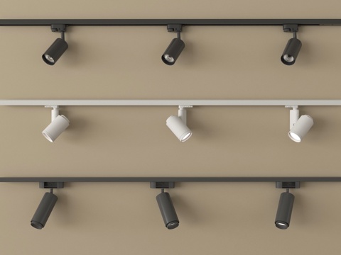 现代筒灯射灯 轨道式筒灯射灯su模型