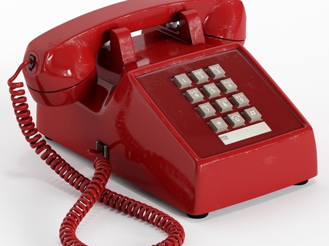  西方电气2500型电话机3d模型 