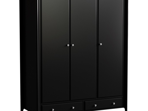  Le Visage三门衣柜3d模型 