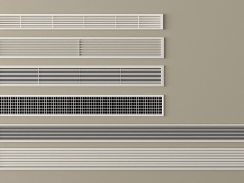 现代空调出风口 中央空调出风口su模型