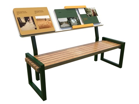  公园椅 靠背椅 椅子展示点 文化展示椅公园椅 展示公园椅3d模型 