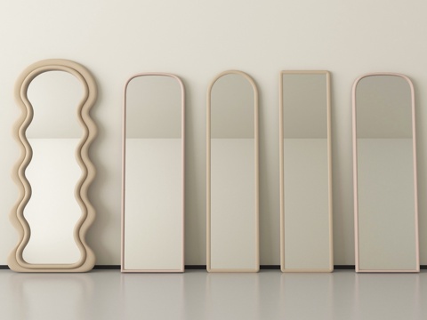 全身镜 落地镜  试衣镜 艺术镜su模型