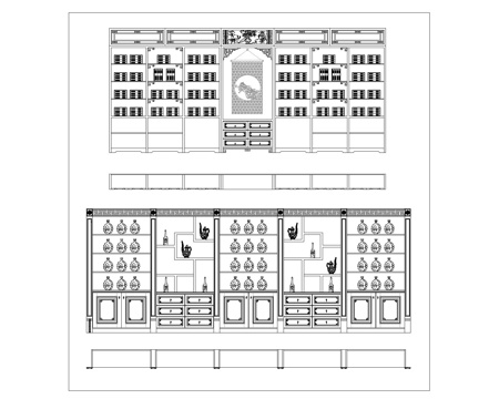 书柜书架CADcad施工图