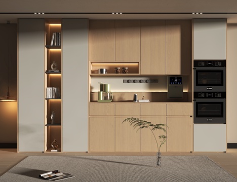 现代酒柜su模型