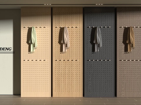 现代洞洞板 挂件su模型