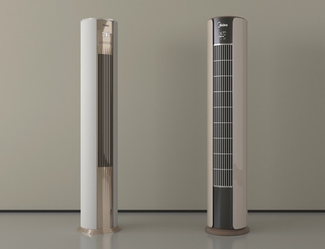 现代空调 立式空调su模型