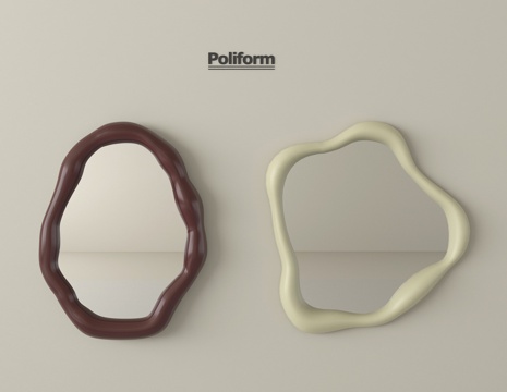 现代镜子 化妆镜 异形镜子 浴室镜 梳妆镜 壁挂镜su模型