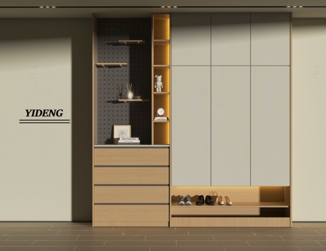 现代鞋柜su模型