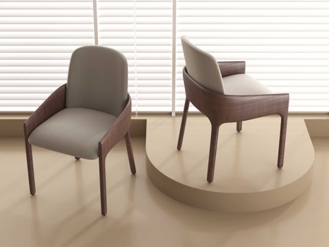 现代餐椅 单椅 休闲椅su模型