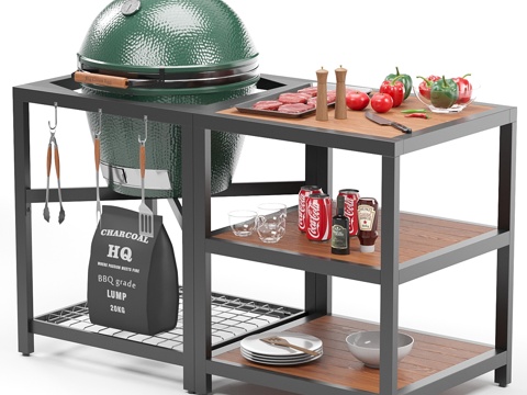  BBQ  大绿蛋烧烤架3d模型 