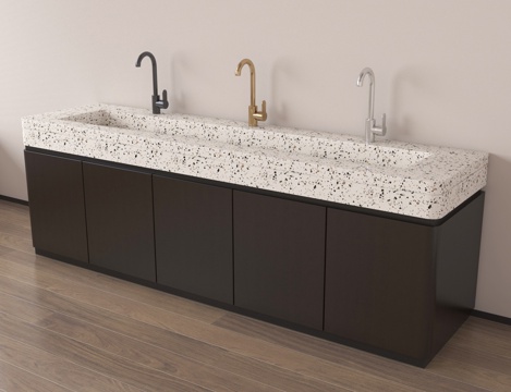 现代洗手台盆 洗手台 洗手池su模型